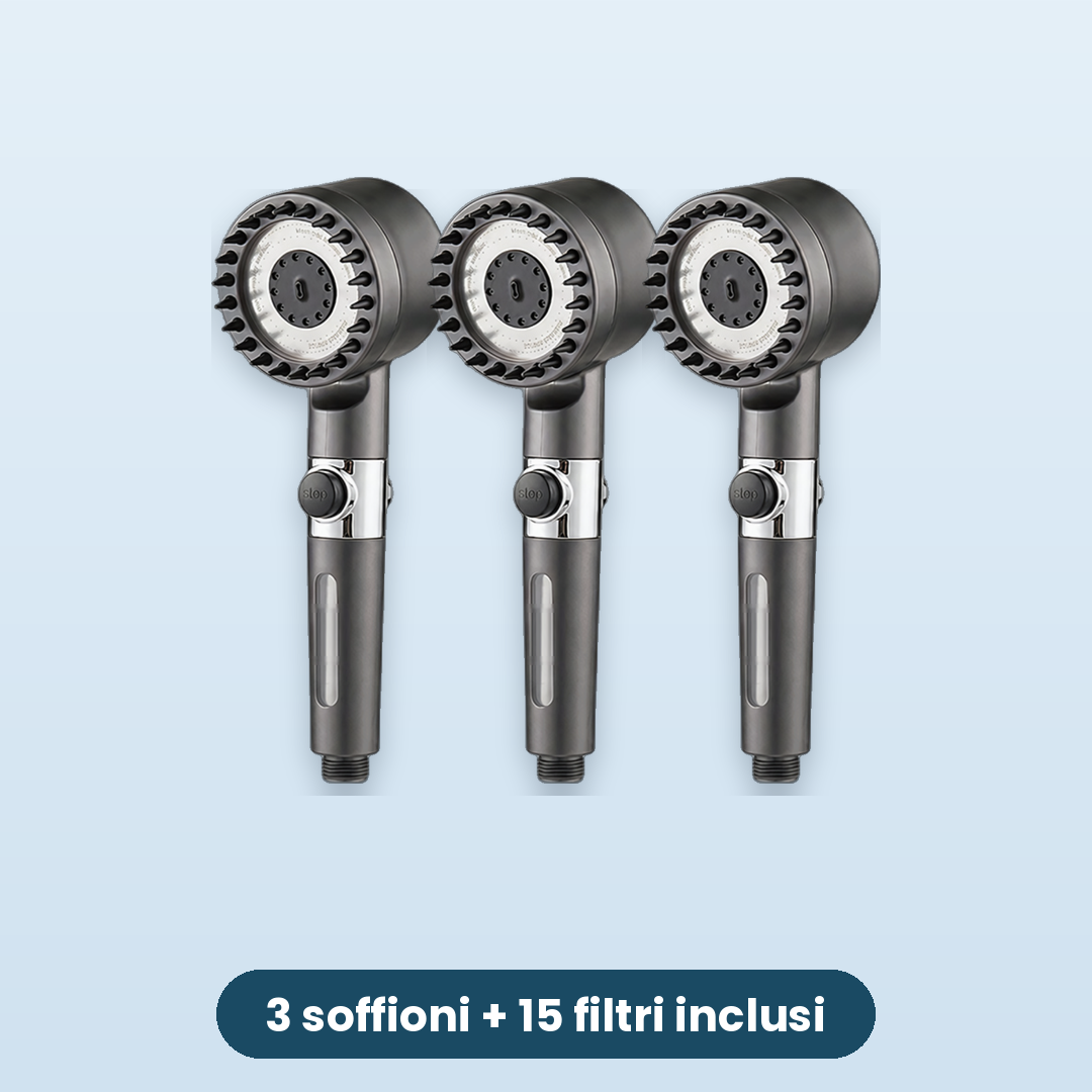 Soffione Doccia Filtrante Purific — 5 Filtri Inclusi